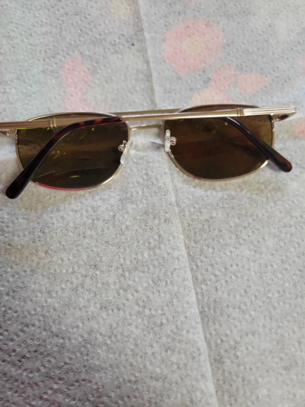Glassons Rose Gold Frame Brown Lens Aviator Reading Sunglasses